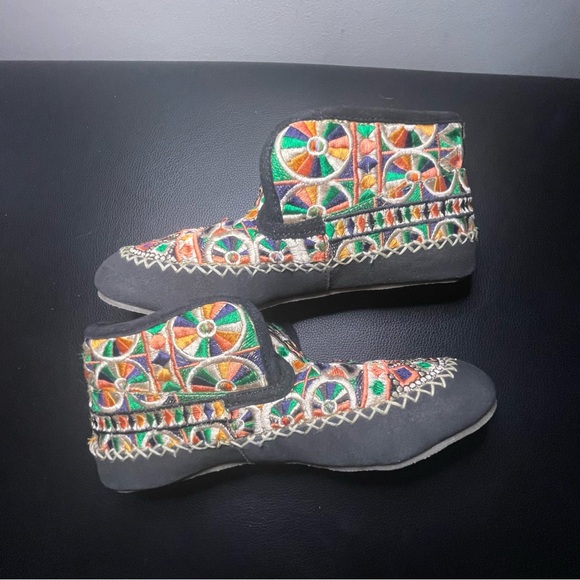 Free People Llani embroidered shearling lined slippers - Picture 3 of 7